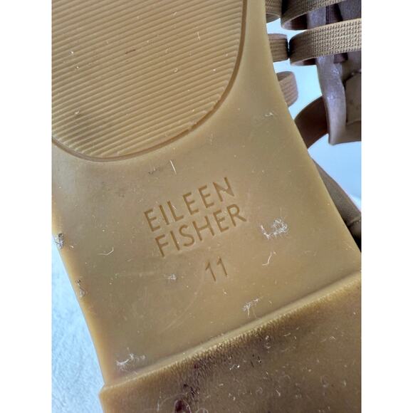 Eileen Fisher Rato Gladiator Sandals Size 10 Tan Comfort Shoes - Picture 8 of 12